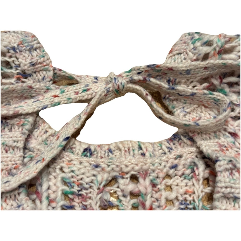 American Eagle Outfitters Women's Tie Back Tan Marled Supersoft Sweater XS NWT - Picture 7 of 12